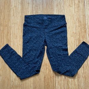 Prana Black and Grey Patterned Full Length Leggings, M